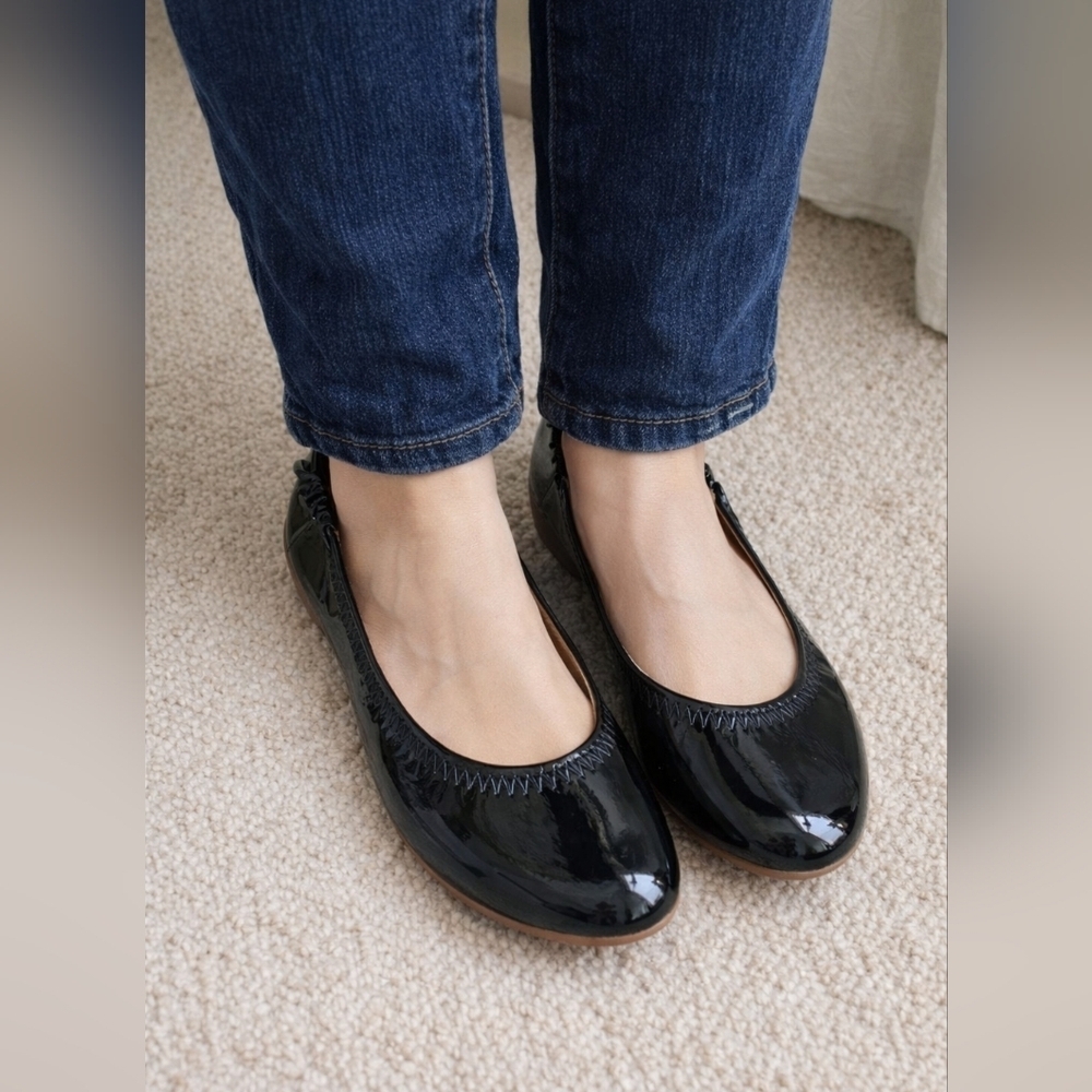 SOFFT Kenni Ballet Women's Flat Black Size 8M leather Comfort Arch Support  NWOB